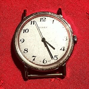 Timex Vintage Silver Analog Watch